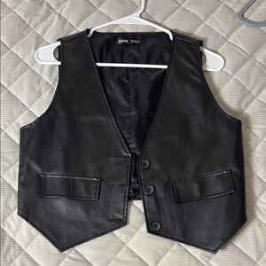 Black Leather Vest
